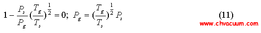 低溫冷凝泵的極限壓強計算公式
