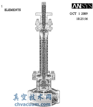 DN80超低溫截止閥劃分網格
